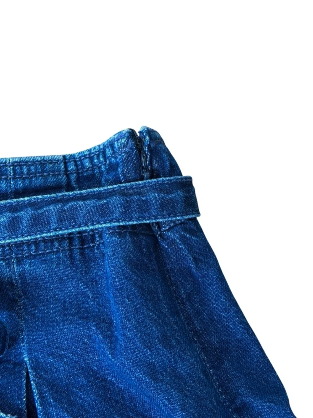 AE Cotton Pleated Denim Mini Skort American Eagle Size 6 NWT